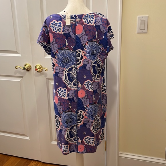 Talbots s/s cotton knit floral print dress. PL. NWT - Picture 2 of 6